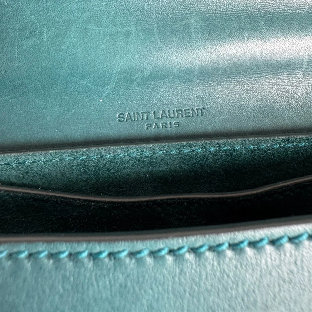 Saint Laurent Kaia Crossbody in Green Leather - Picture 12 of 16